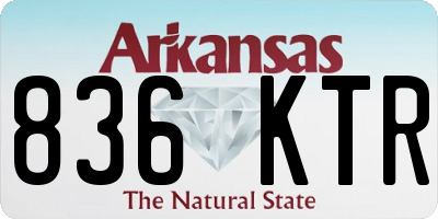 AR license plate 836KTR