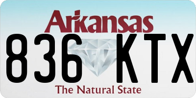 AR license plate 836KTX