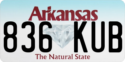 AR license plate 836KUB
