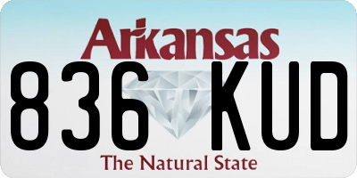 AR license plate 836KUD