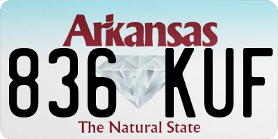 AR license plate 836KUF