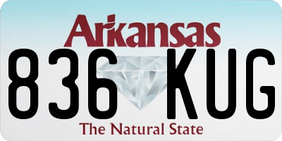 AR license plate 836KUG