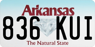 AR license plate 836KUI