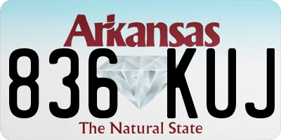 AR license plate 836KUJ