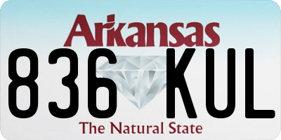AR license plate 836KUL