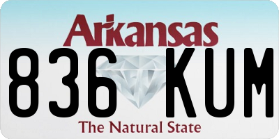 AR license plate 836KUM