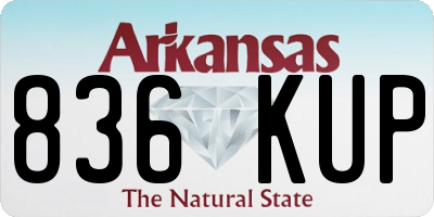 AR license plate 836KUP