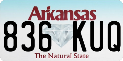 AR license plate 836KUQ
