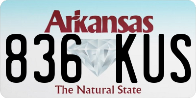 AR license plate 836KUS