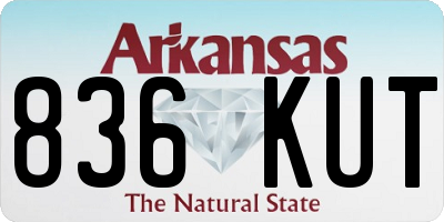 AR license plate 836KUT