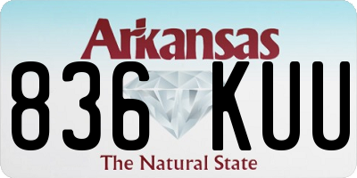 AR license plate 836KUU