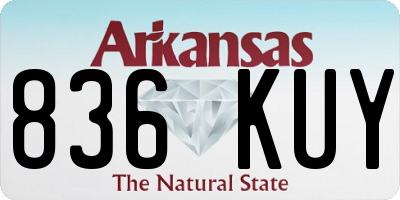 AR license plate 836KUY