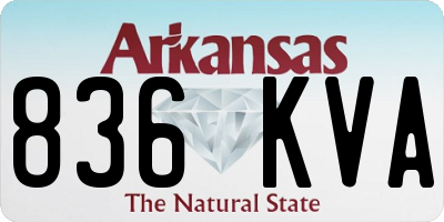 AR license plate 836KVA