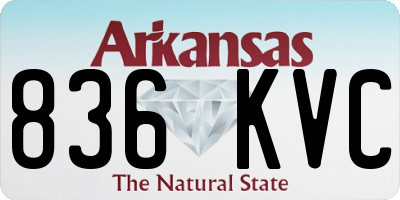 AR license plate 836KVC