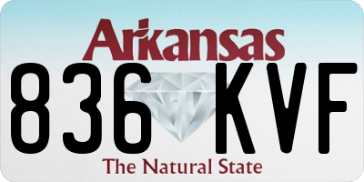AR license plate 836KVF