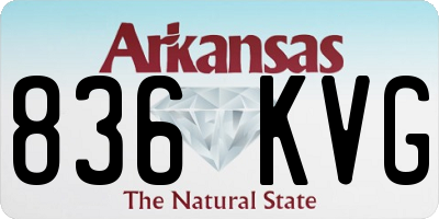 AR license plate 836KVG