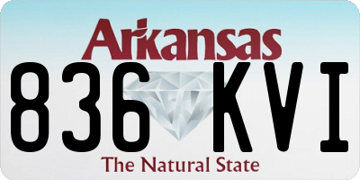 AR license plate 836KVI