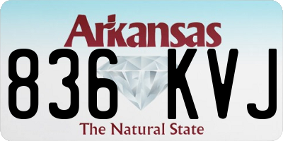 AR license plate 836KVJ