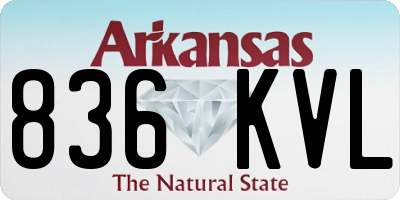 AR license plate 836KVL
