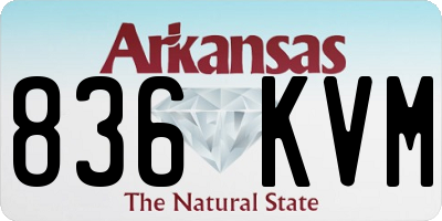 AR license plate 836KVM
