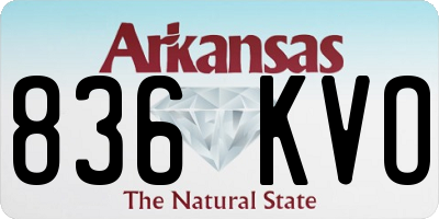 AR license plate 836KVO