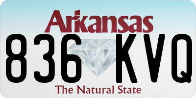 AR license plate 836KVQ