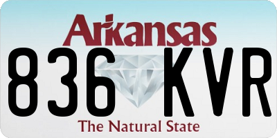 AR license plate 836KVR