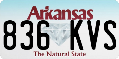 AR license plate 836KVS