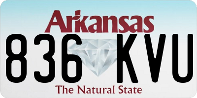 AR license plate 836KVU