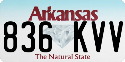 AR license plate 836KVV