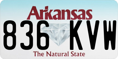 AR license plate 836KVW