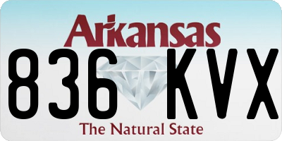 AR license plate 836KVX