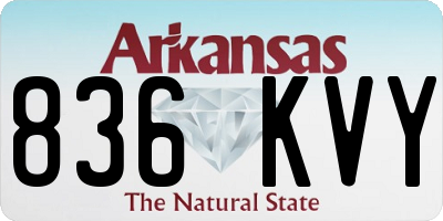 AR license plate 836KVY