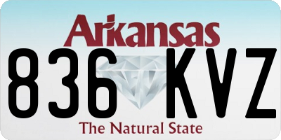 AR license plate 836KVZ