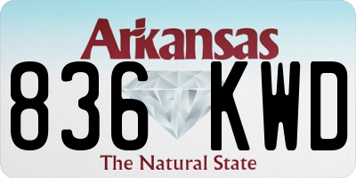AR license plate 836KWD