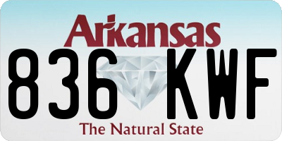 AR license plate 836KWF