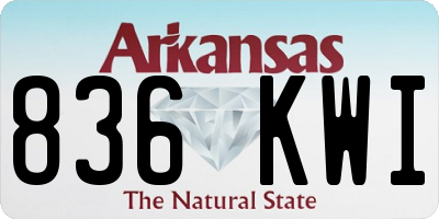 AR license plate 836KWI