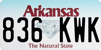AR license plate 836KWK