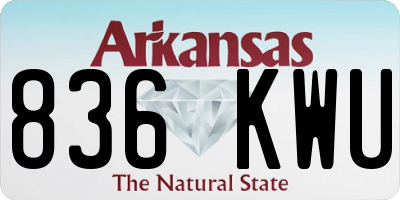 AR license plate 836KWU