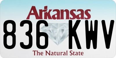 AR license plate 836KWV