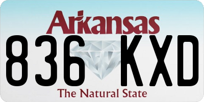 AR license plate 836KXD