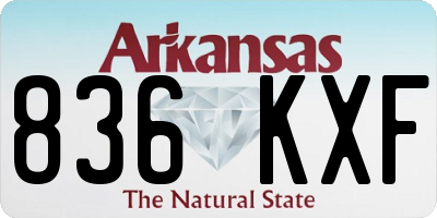 AR license plate 836KXF