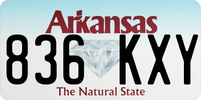 AR license plate 836KXY