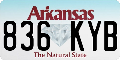 AR license plate 836KYB
