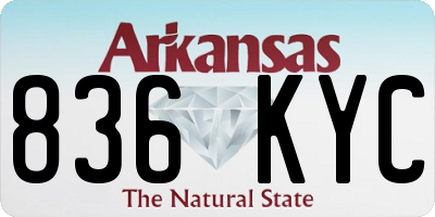 AR license plate 836KYC