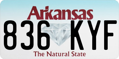 AR license plate 836KYF