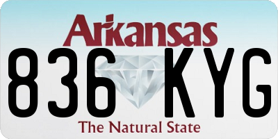 AR license plate 836KYG