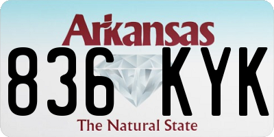 AR license plate 836KYK