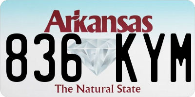 AR license plate 836KYM