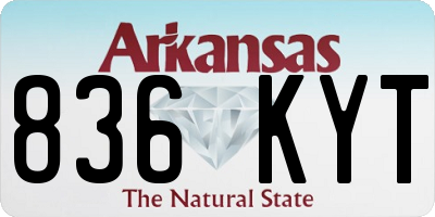 AR license plate 836KYT
